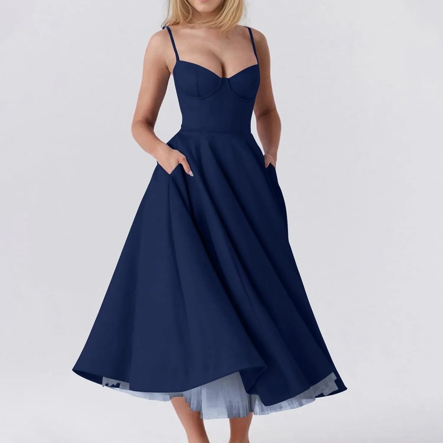 Wedding Guest Dresses for Women Spaghetti Straps Corset Homecoming Floral Cocktail Dress Lace Maxi Prom Dresses