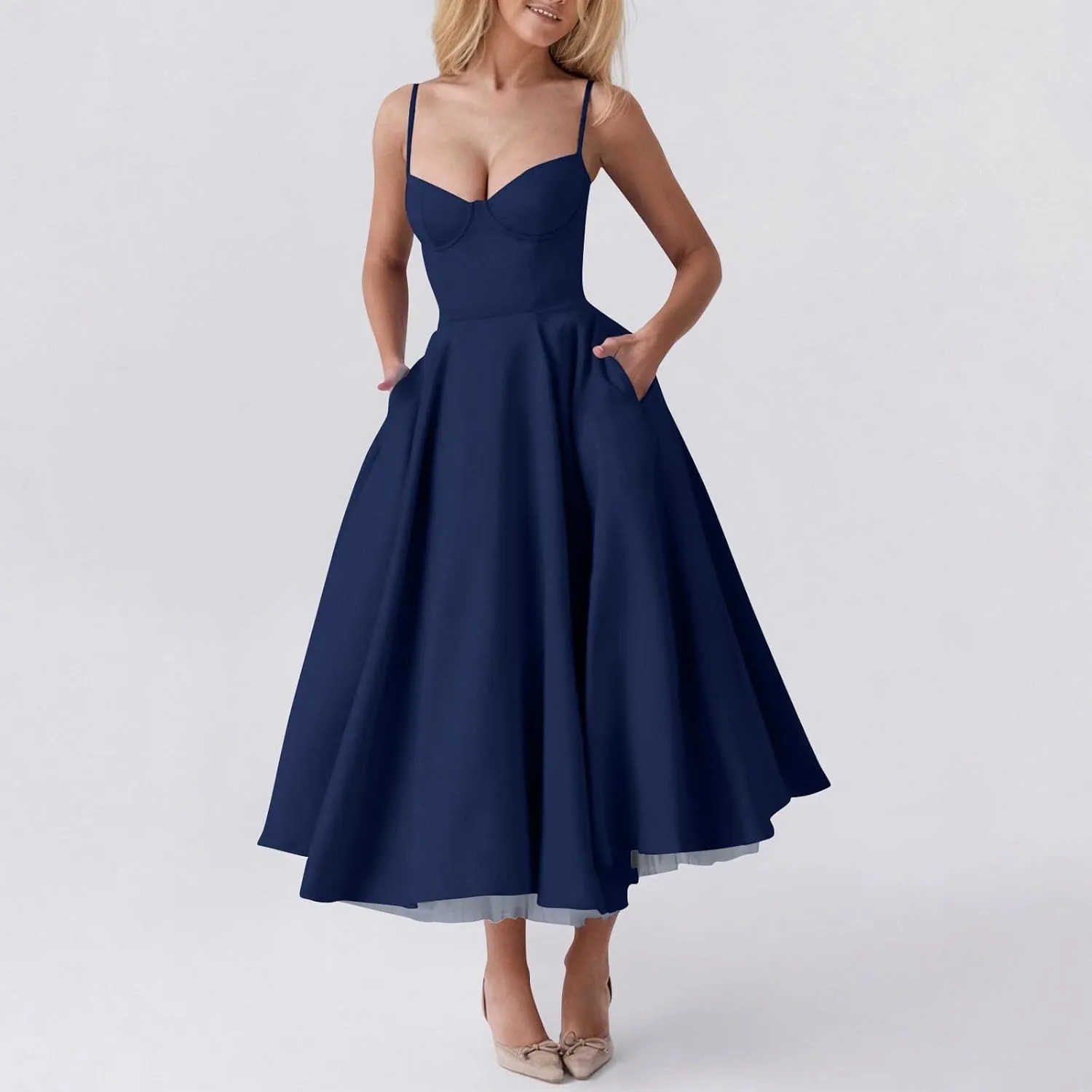 Wedding Guest Dresses for Women Spaghetti Straps Corset Homecoming Floral Cocktail Dress Lace Maxi Prom Dresses