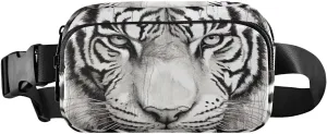 White Tiger Eyes Fanny Pack Compact Fashion Waist Bag with Adjustable Strap for Outdoors, Travel, and Sports