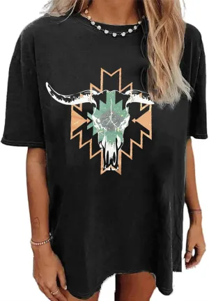 Wildflowers T-Shirts Women Oversized Vintage Floral Shirts Nashville Music City Tops Rock Band Tee