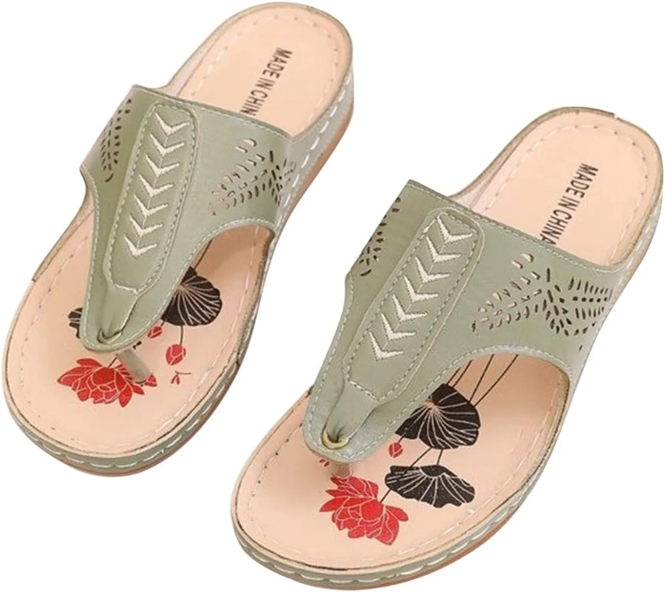 Women Orthopedic Sandals Clip Toe Thong Wedge Sandals For Women Open Toe Slingback Flip Flops Slip On Slides