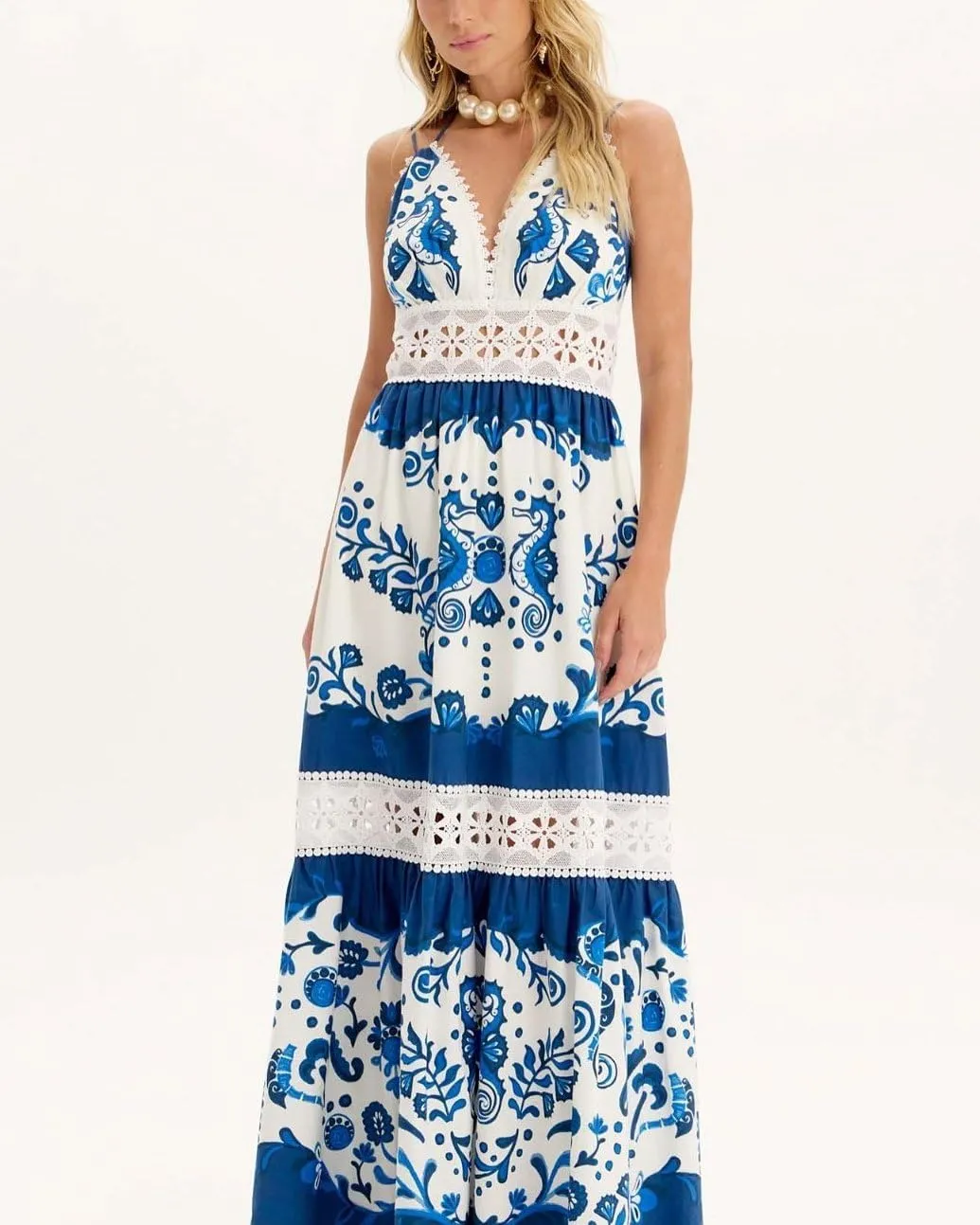 Women Y2k Patchwork Floral Maxi Dress Boho Smocked Tie Shoulder Long Sundress Flowy Summer Beach Vacation Dresses