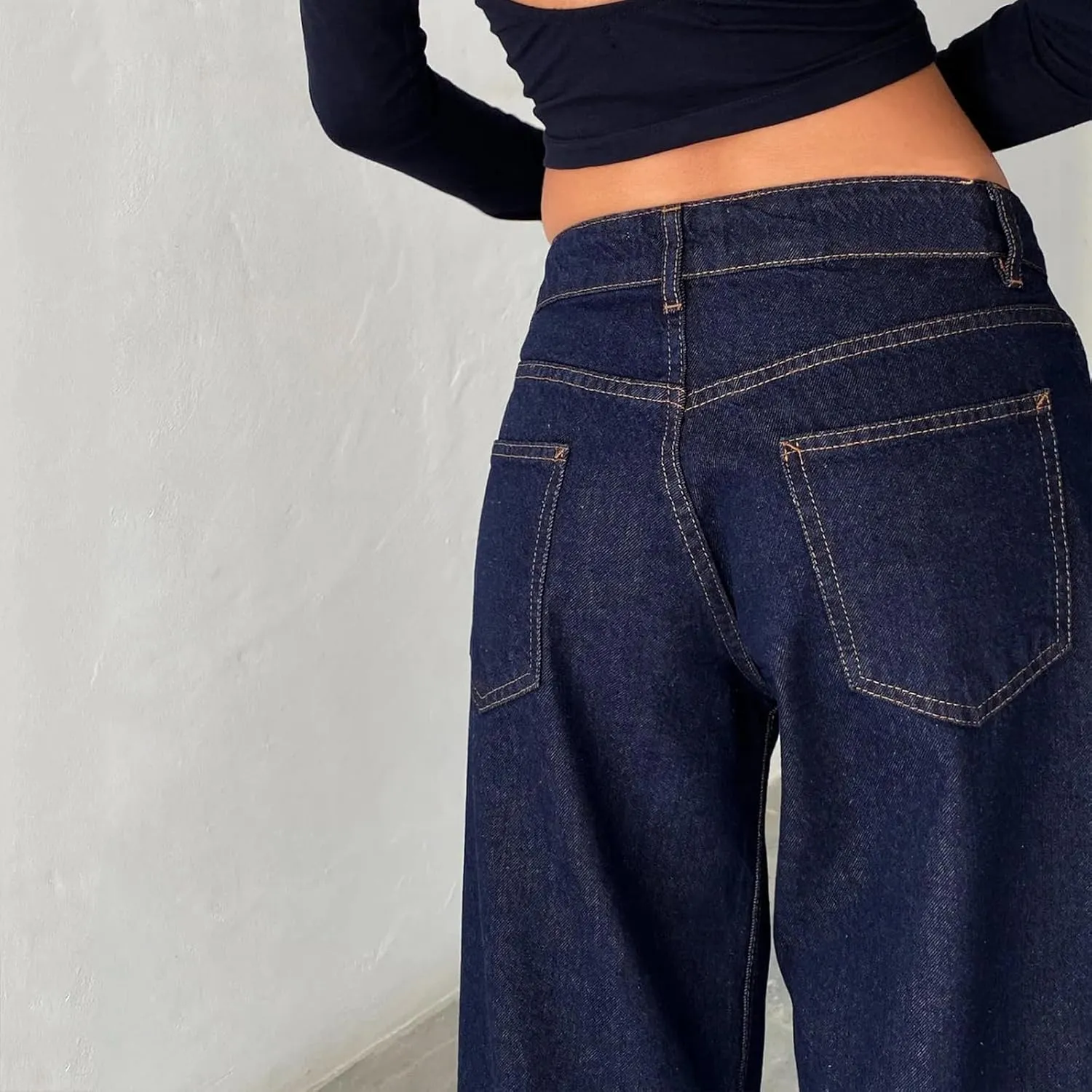 Women's Baggy Denim Pants High Waisted Y2K Wide Leg Oversized Plus Size Boyfriend Cargo Jeans Streetwear Trousers