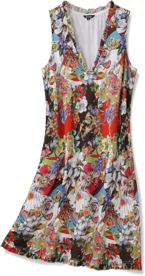 Womens Dress Floral Tropical Print Summer Casual Sunndresses Beach Vacation Party Wear