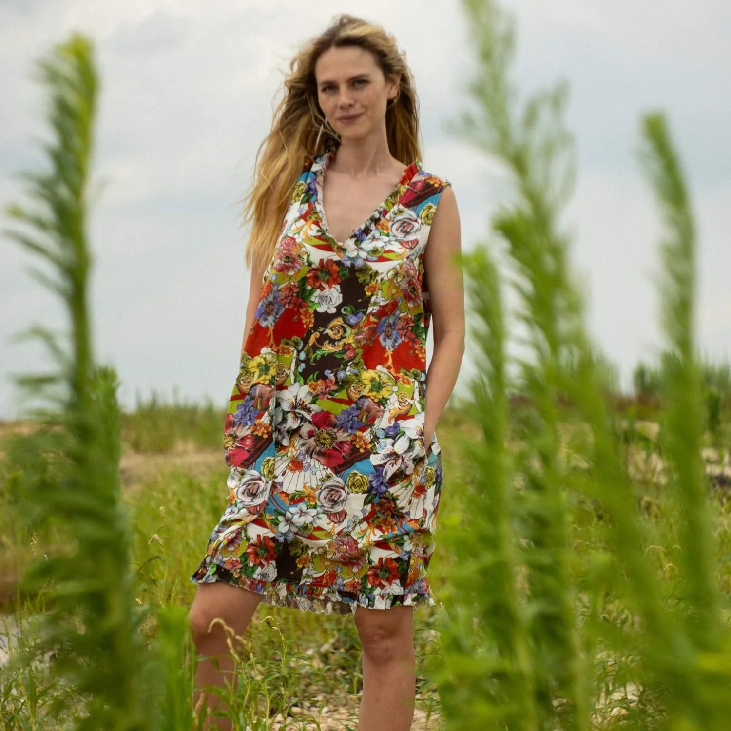 Womens Dress Floral Tropical Print Summer Casual Sunndresses Beach Vacation Party Wear