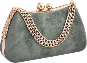 Women's Evening Bag PU Leather Clutch Purse Shoulder Crossbody Bags for Wedding Party Bridal Prom