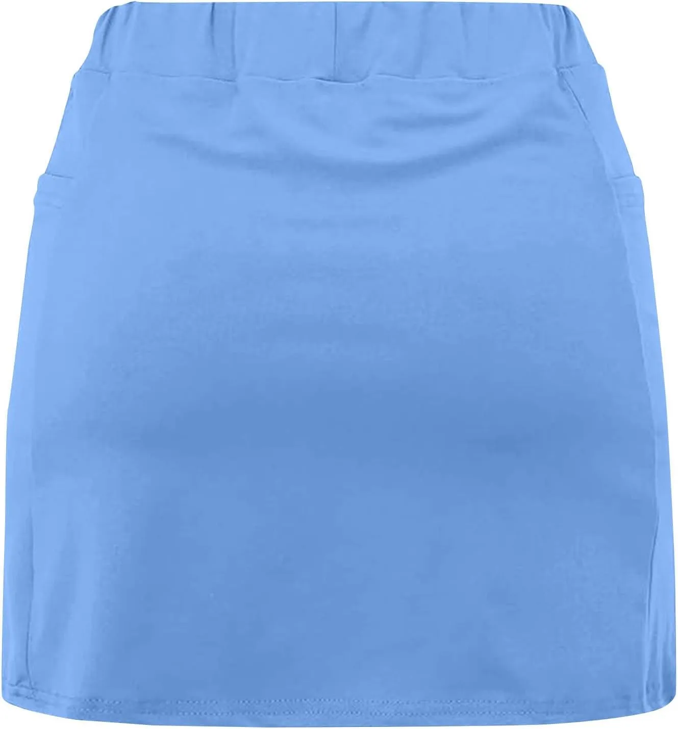 Womens Golf Skirts Sport Tennis Skort High Cut Basic Slim Thin Summer Fall Bodycon Pencil Mini Skirts with Inner Shorts