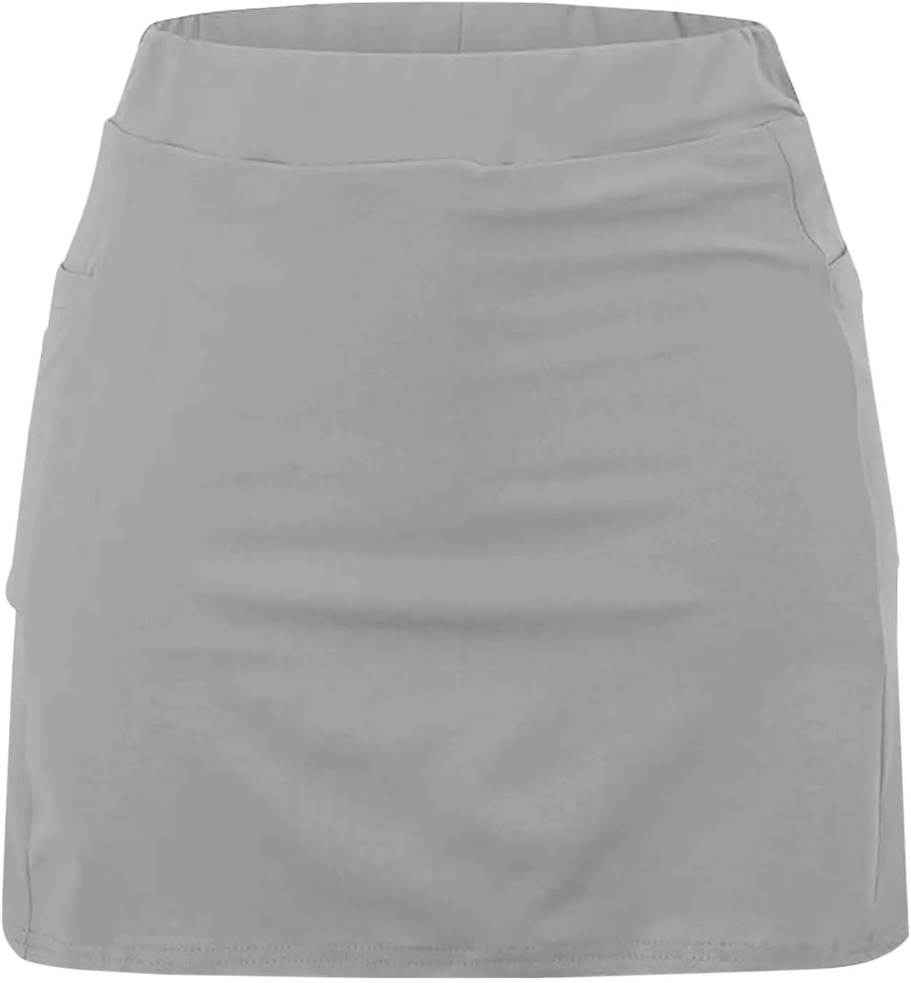 Womens Golf Skirts Sport Tennis Skort High Cut Basic Slim Thin Summer Fall Bodycon Pencil Mini Skirts with Inner Shorts