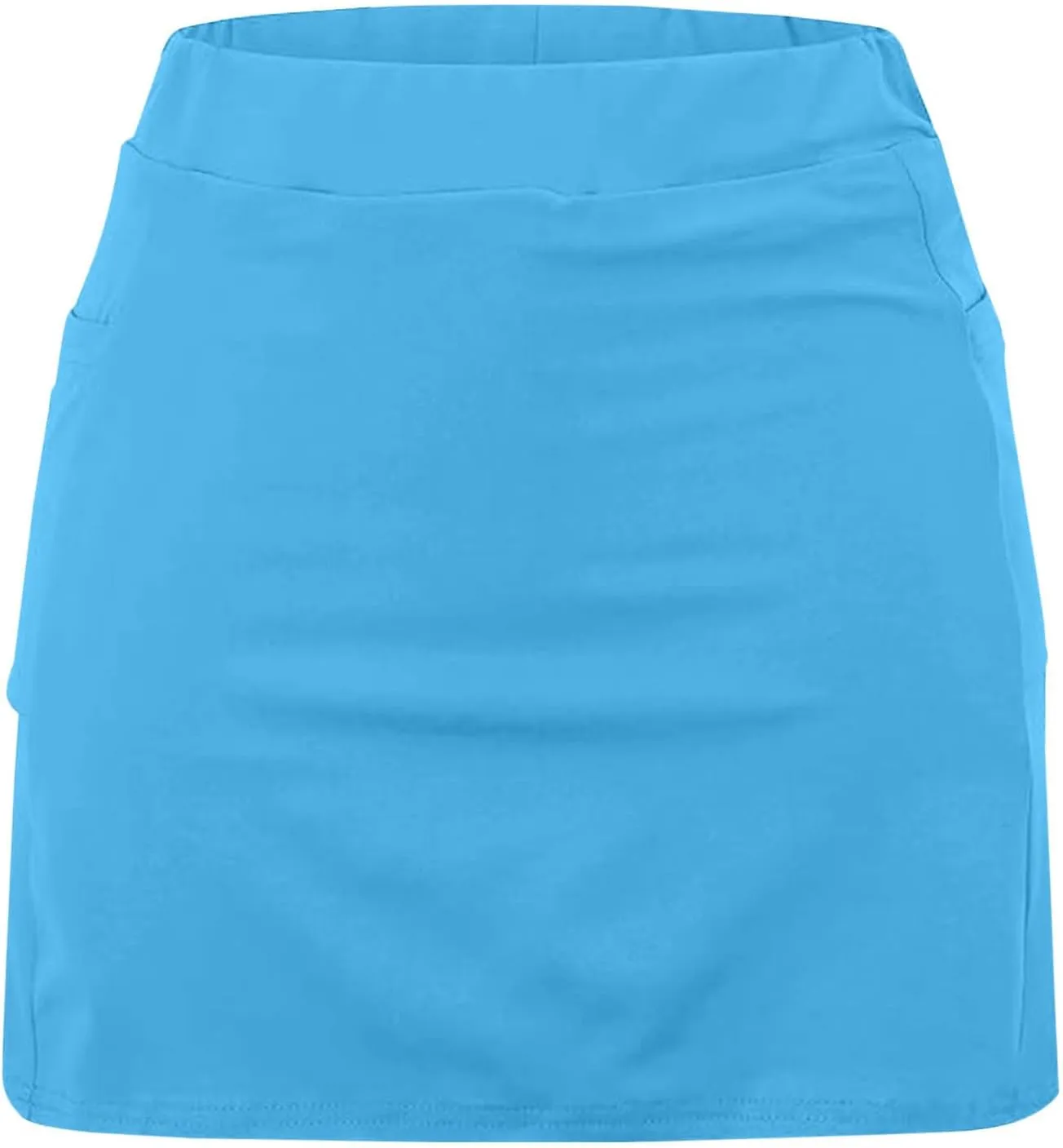 Womens Golf Skirts Sport Tennis Skort High Cut Basic Slim Thin Summer Fall Bodycon Pencil Mini Skirts with Inner Shorts