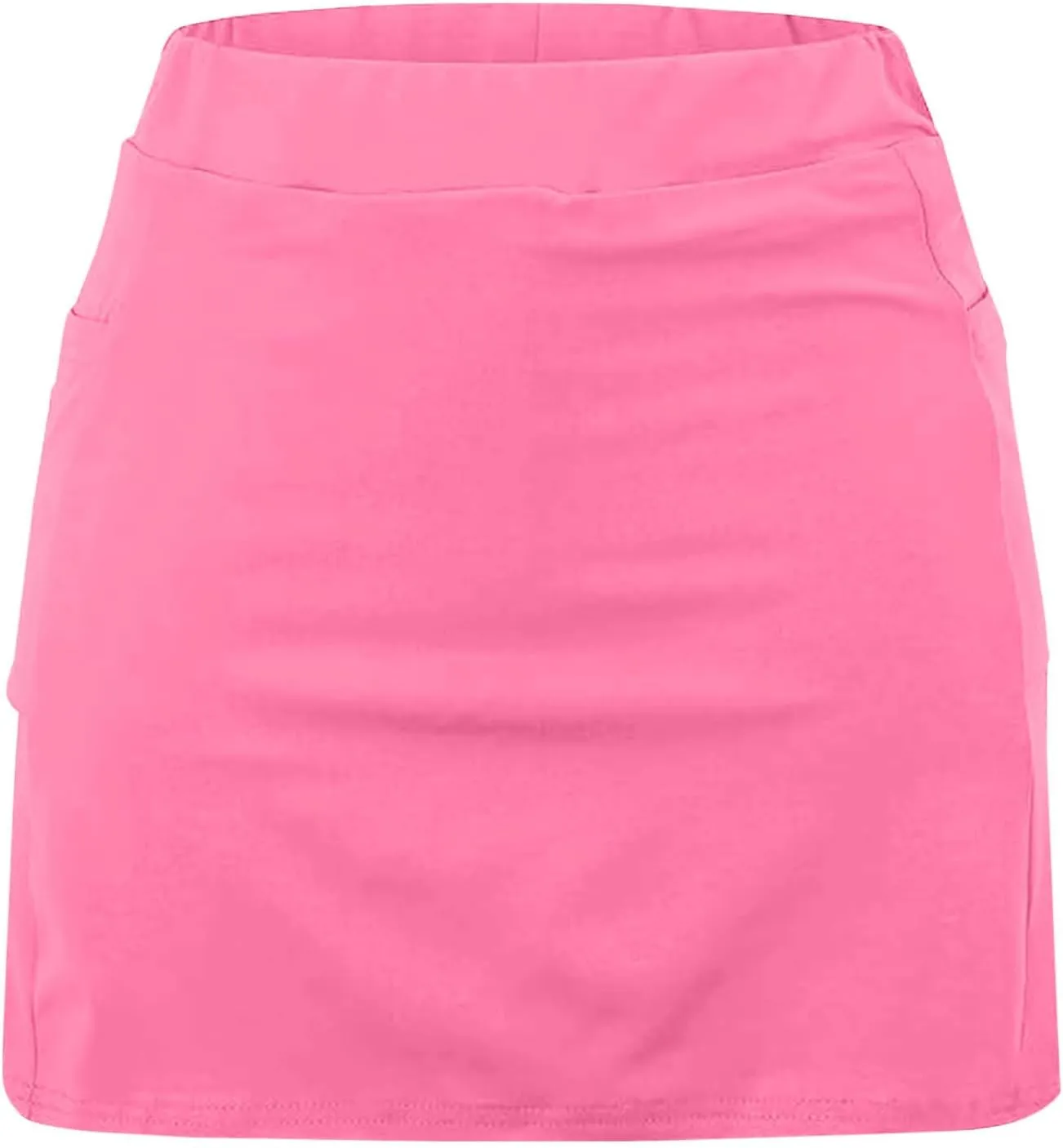Womens Golf Skirts Sport Tennis Skort High Cut Basic Slim Thin Summer Fall Bodycon Pencil Mini Skirts with Inner Shorts