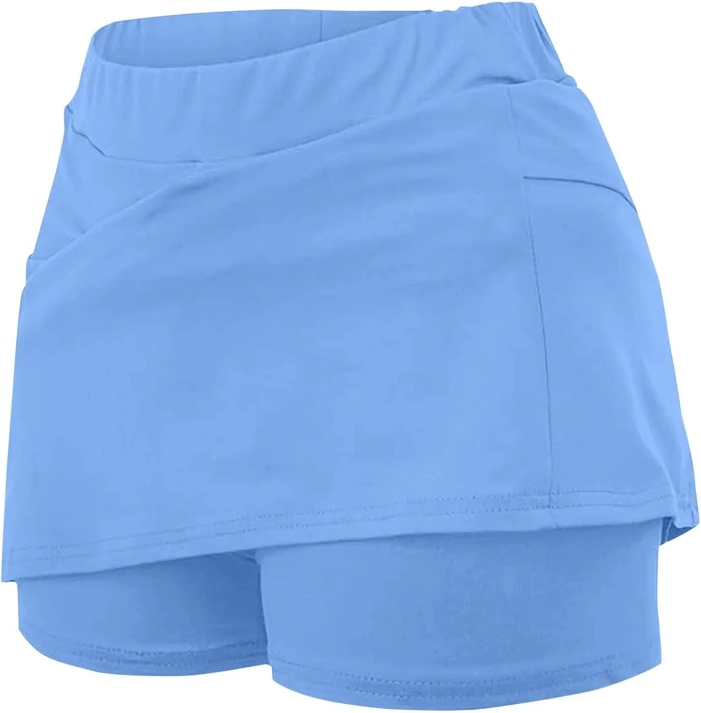 Womens Golf Skirts Sport Tennis Skort High Cut Basic Slim Thin Summer Fall Bodycon Pencil Mini Skirts with Inner Shorts