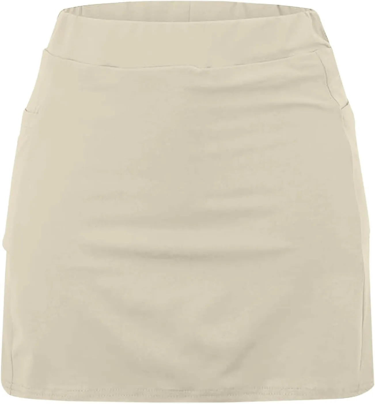 Womens Golf Skirts Sport Tennis Skort High Cut Basic Slim Thin Summer Fall Bodycon Pencil Mini Skirts with Inner Shorts