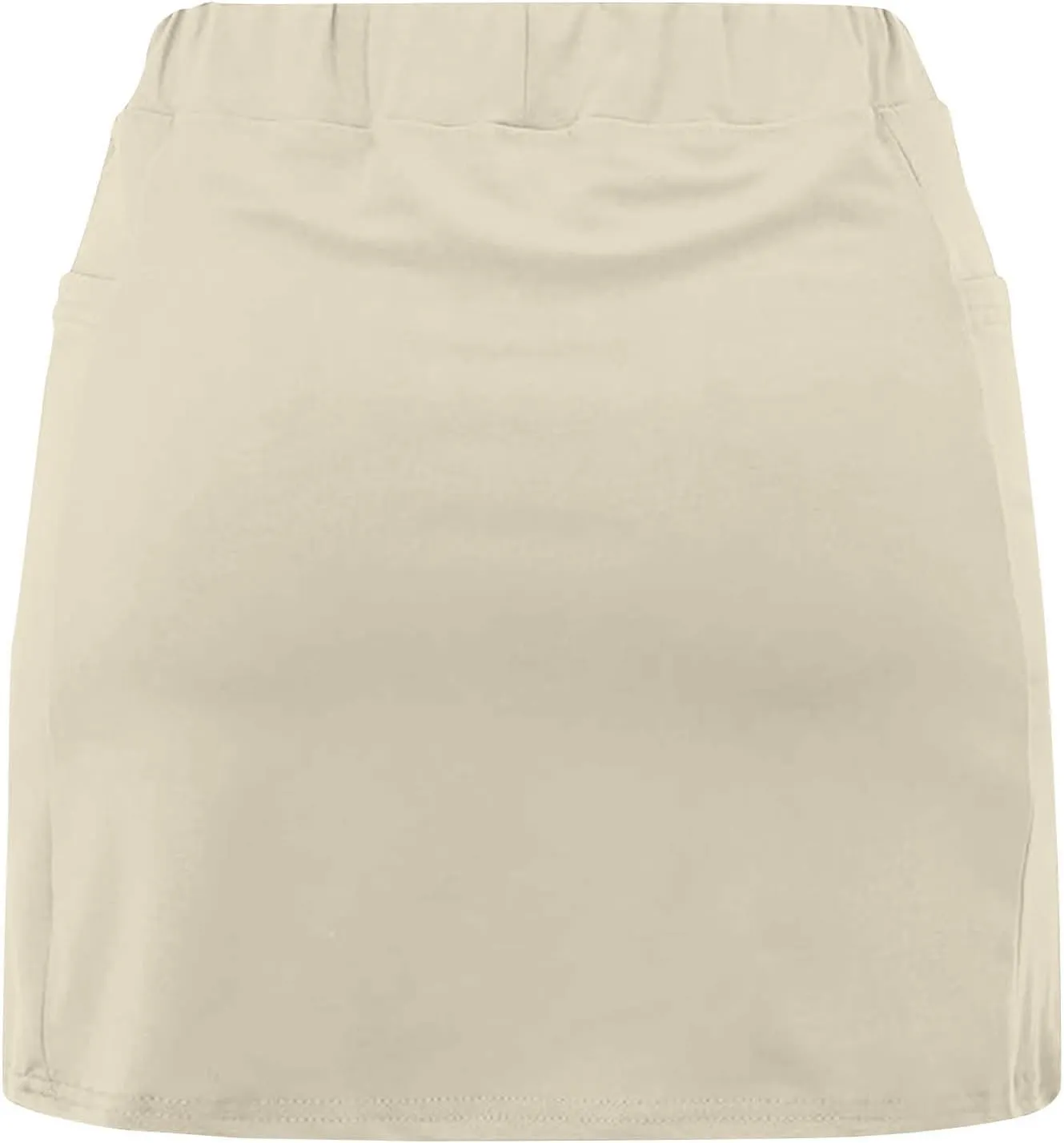Womens Golf Skirts Sport Tennis Skort High Cut Basic Slim Thin Summer Fall Bodycon Pencil Mini Skirts with Inner Shorts