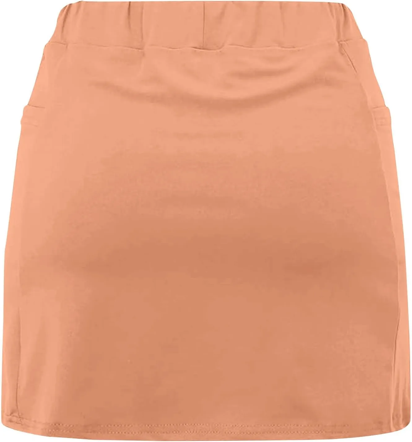 Womens Golf Skirts Sport Tennis Skort High Cut Basic Slim Thin Summer Fall Bodycon Pencil Mini Skirts with Inner Shorts