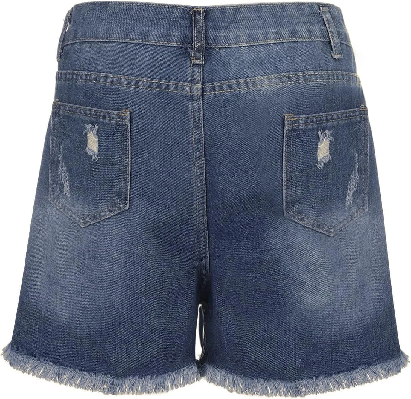Women's High Waisted Denim Shorts Casual Ripped Summer Hot Short Jeans Raw Hem Stretchy Denim Jeans Shorts