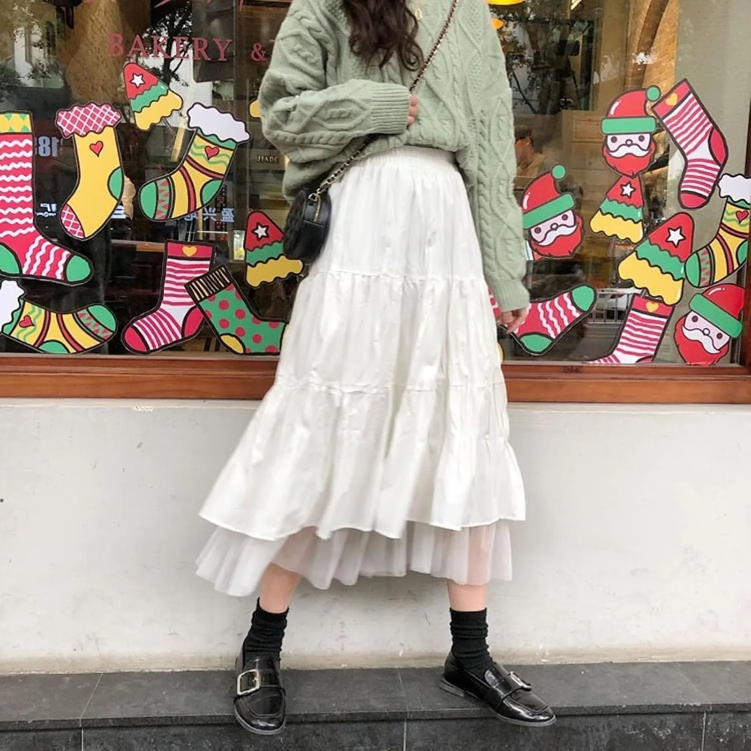 Women's Layered Tiered Skirt Summer Casual Elegant High Waisted Loose Flowy Long Skirts with Pockets 2025 Y2K