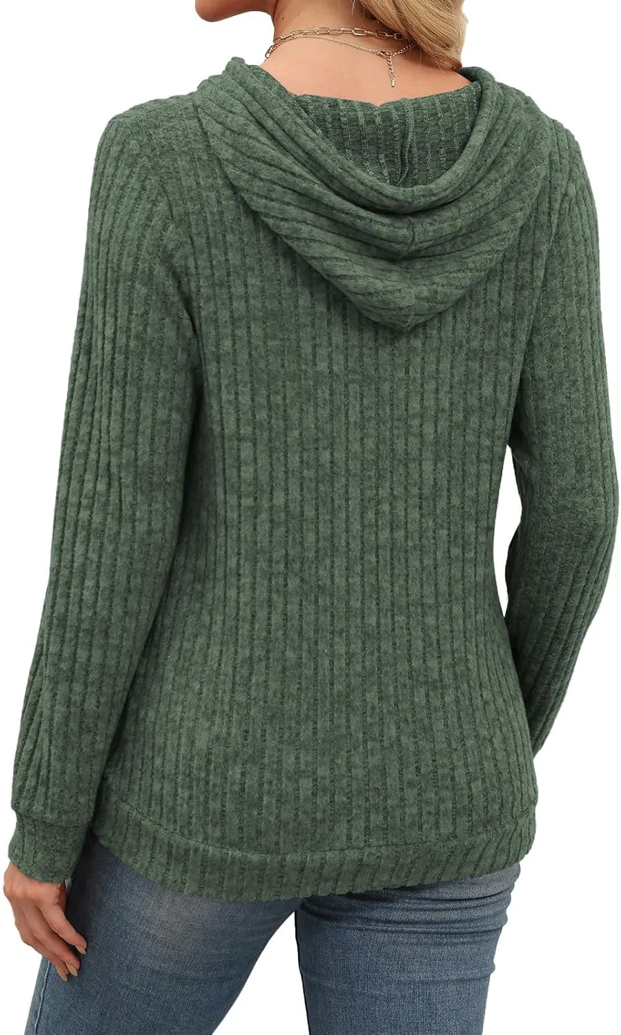 Womens Lightweight Hoodie Sweaters Long Sleeve Shirts Casual Loose Knit Tops Fall Fashion 2024