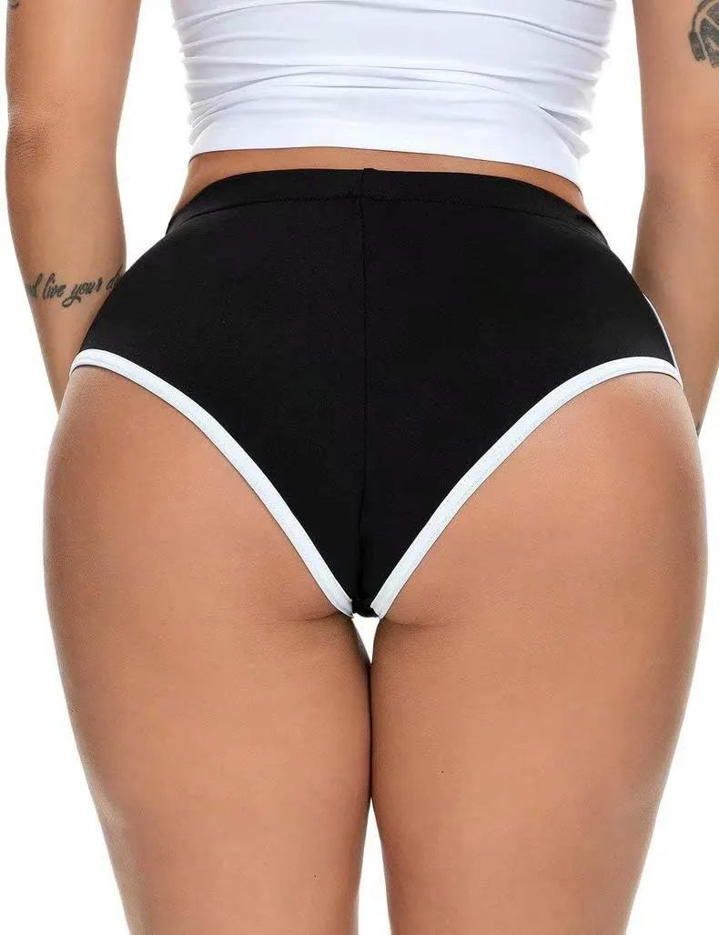Women's Low Rise Dolphin Shorts Daisy Dukes Plus Running Workout Fitness Sport High Cut Yoga Booty Shorts
