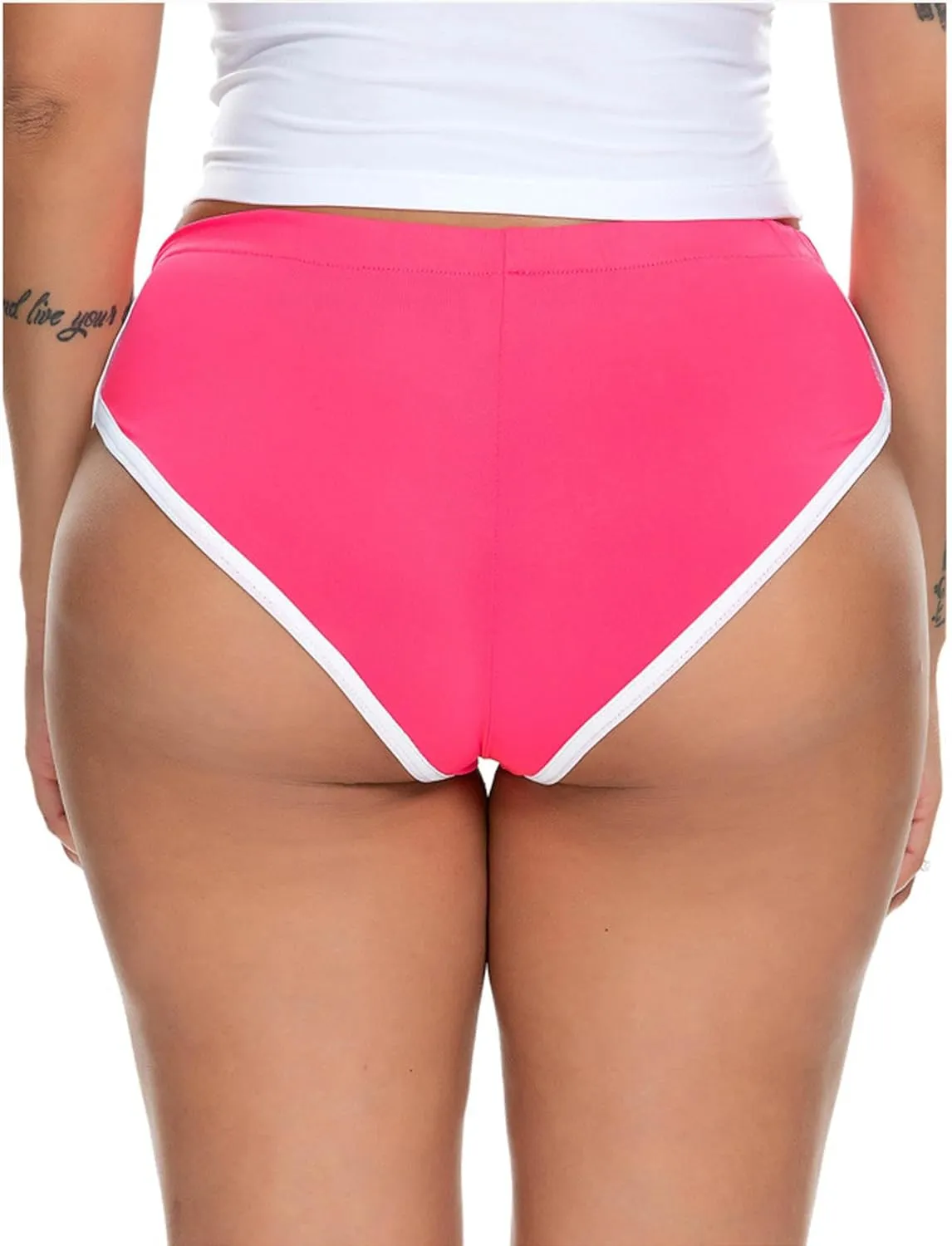 Women's Low Rise Dolphin Shorts Daisy Dukes Plus Running Workout Fitness Sport High Cut Yoga Booty Shorts