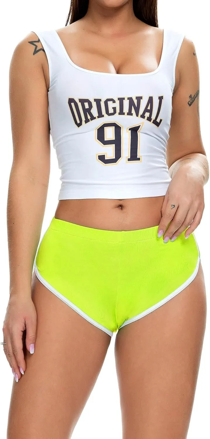 Women's Low Rise Dolphin Shorts Daisy Dukes Plus Running Workout Fitness Sport High Cut Yoga Booty Shorts