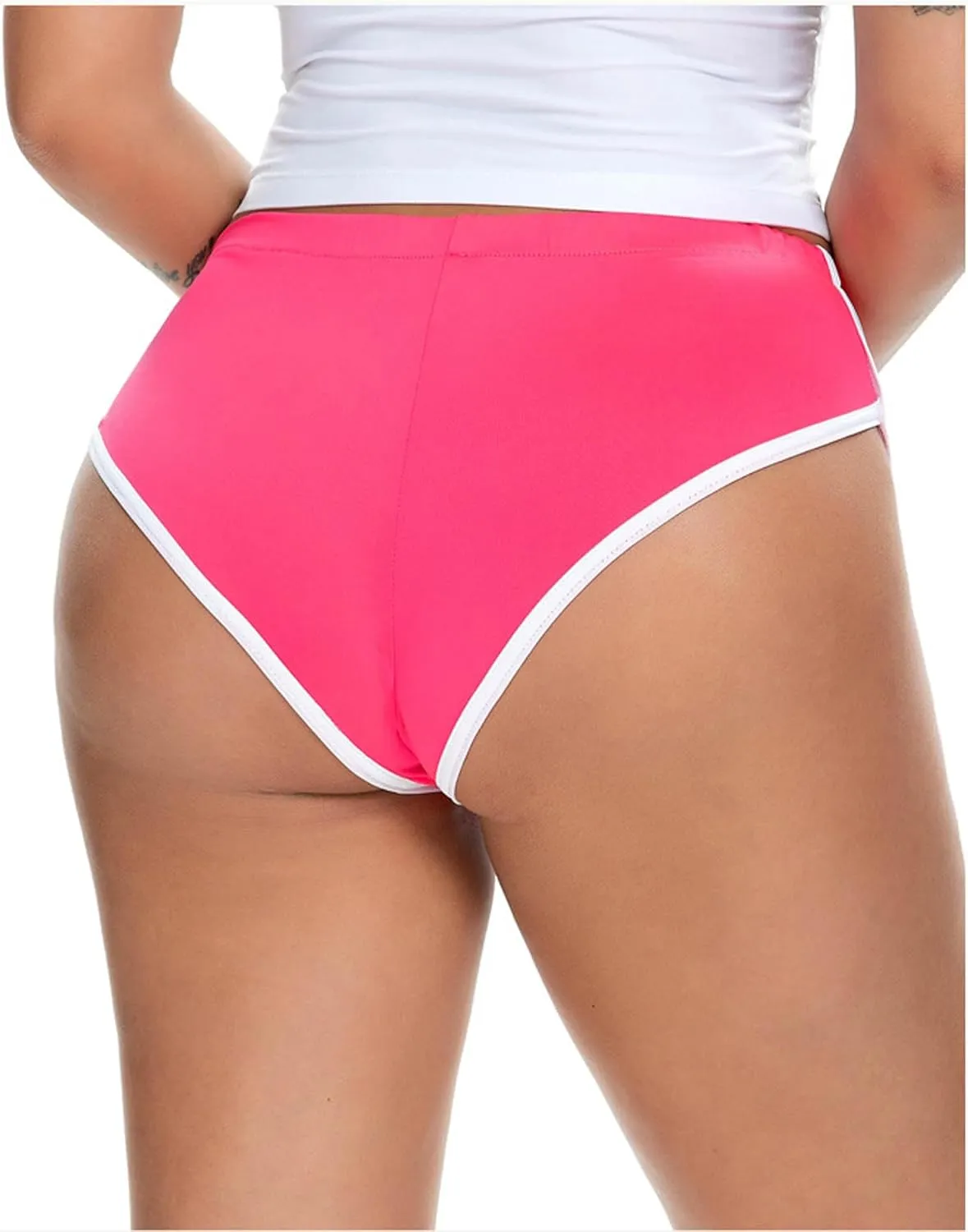 Women's Low Rise Dolphin Shorts Daisy Dukes Plus Running Workout Fitness Sport High Cut Yoga Booty Shorts