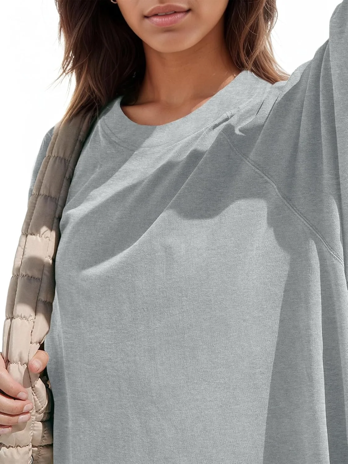 Women's Oversized Tshirts Summer Short Sleeve Crew Neck Boyfriend Tee 2025 Tunic Tops to Wear with Leggings
