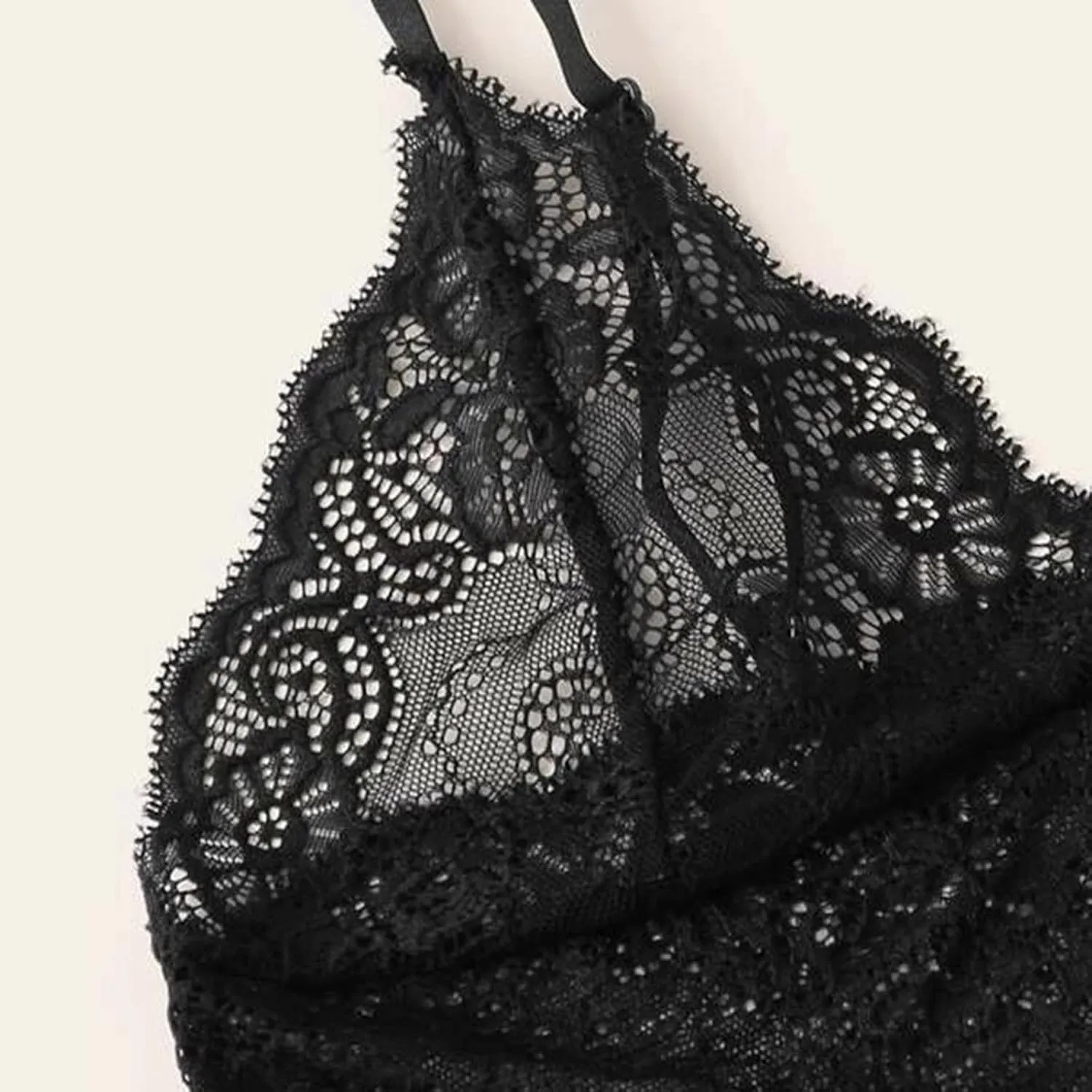 Womens Pajamas Lingerie Set Sexy Floral Lace Sleepwear Camisole and Satin Panty 2 Piece Nightwear Pjs Lounge Sets