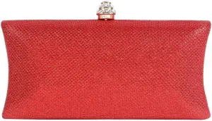 Womens Shining Rhinstone Clasp Hardcase Clutch Evening Bag