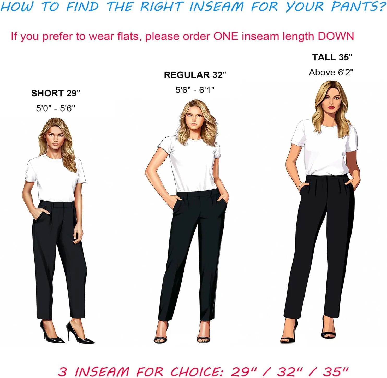Women's Stretchy Straight Leg Dress Work Pants Business Office Casual Slacks with Pockets