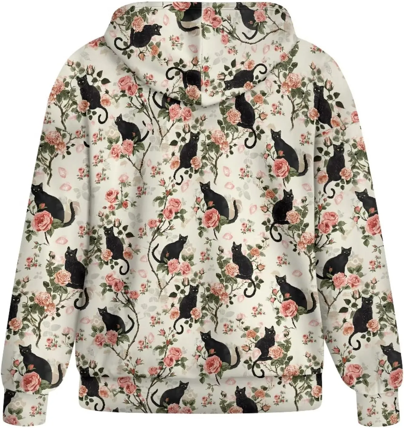 Women's Stylish Full-Zip Hoodies Oversized Hooded Sweatshirt Drawstring Long Sleeve Y2k Clothes with Pockets