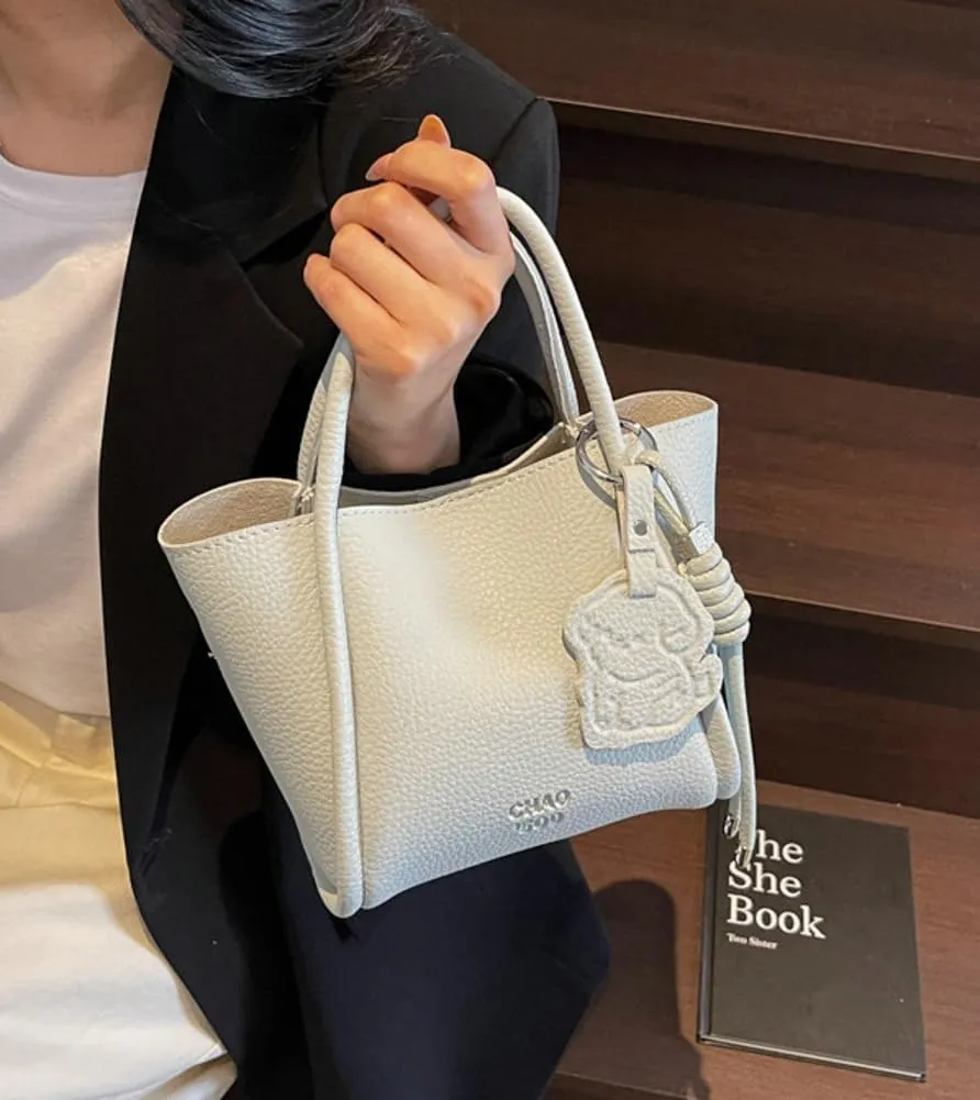 Women's Tote Bag Soft PU Leather Medium Size Shoulder Crossbody Bag Fashion Design Bucket Bag High-end Exquisite All-match