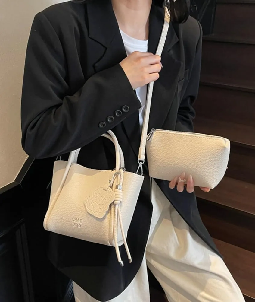 Women's Tote Bag Soft PU Leather Medium Size Shoulder Crossbody Bag Fashion Design Bucket Bag High-end Exquisite All-match
