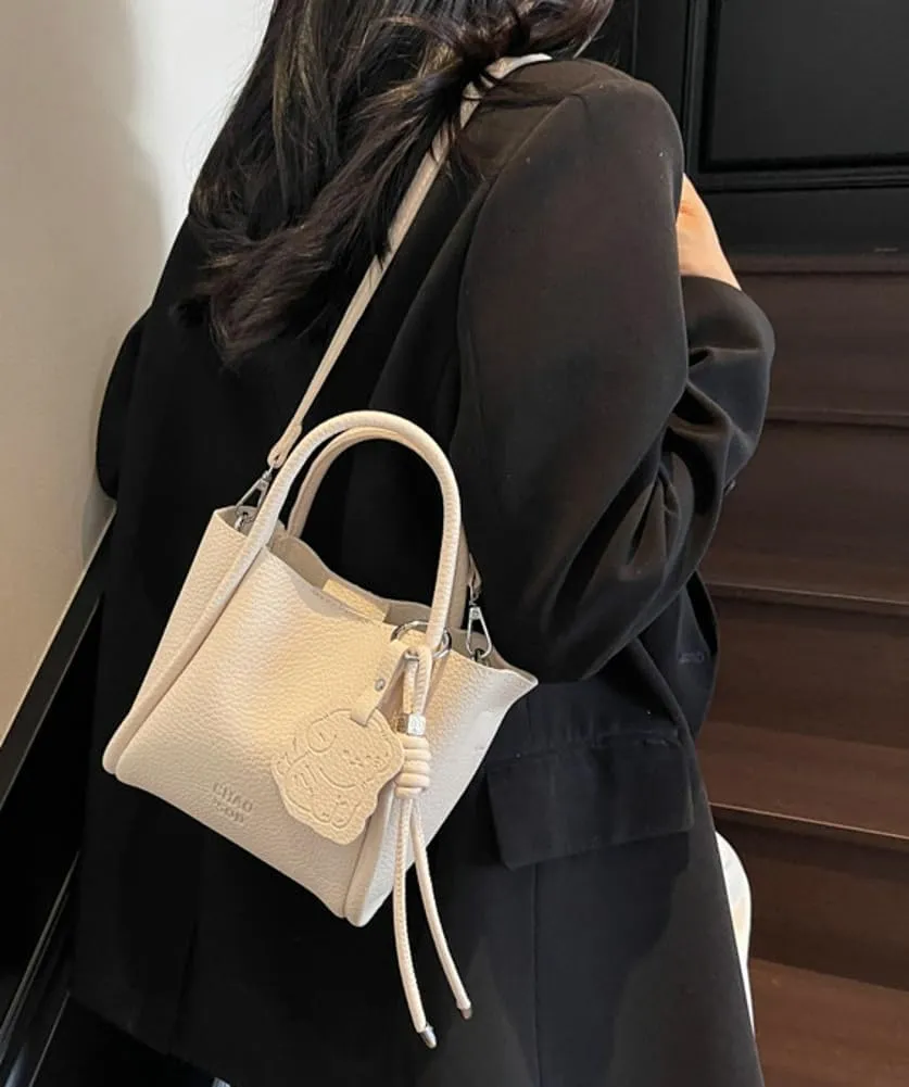 Women's Tote Bag Soft PU Leather Medium Size Shoulder Crossbody Bag Fashion Design Bucket Bag High-end Exquisite All-match