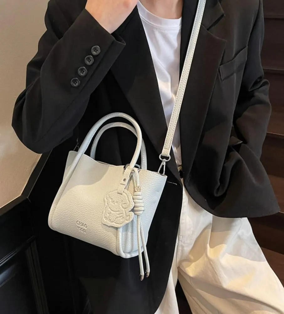 Women's Tote Bag Soft PU Leather Medium Size Shoulder Crossbody Bag Fashion Design Bucket Bag High-end Exquisite All-match
