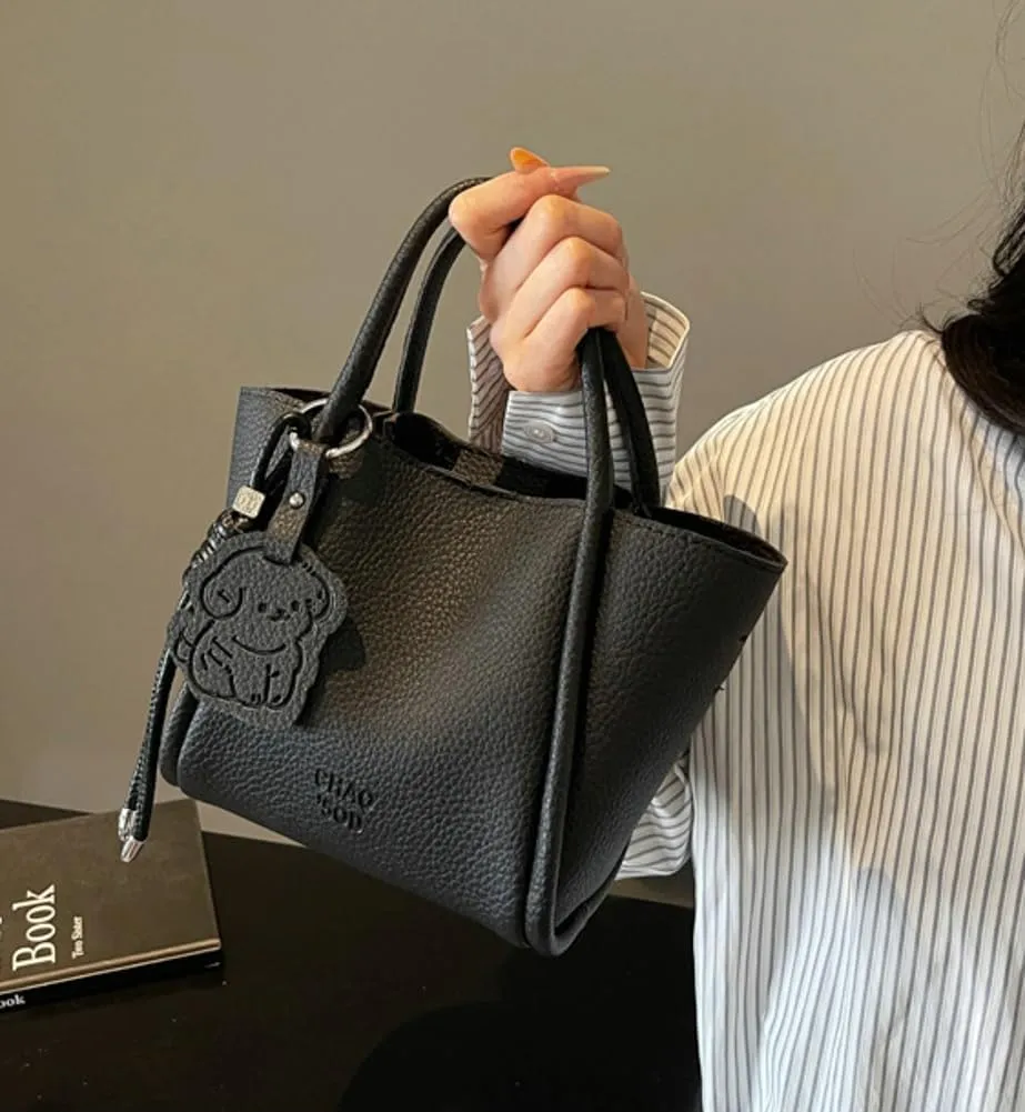 Women's Tote Bag Soft PU Leather Medium Size Shoulder Crossbody Bag Fashion Design Bucket Bag High-end Exquisite All-match