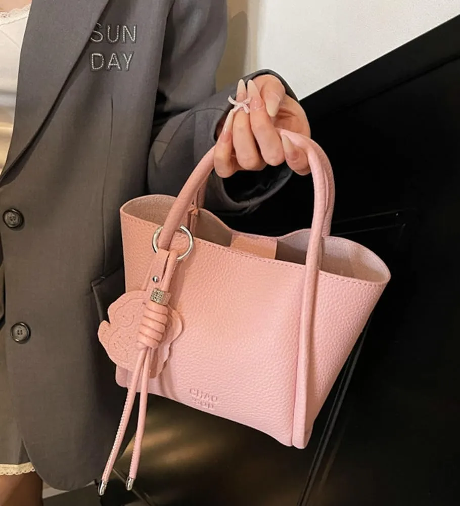 Women's Tote Bag Soft PU Leather Medium Size Shoulder Crossbody Bag Fashion Design Bucket Bag High-end Exquisite All-match