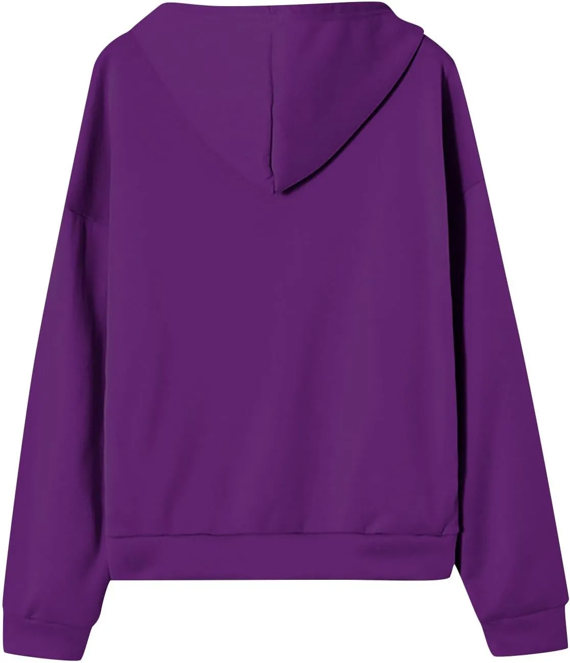 Women's Zip Up Hoodies Casual Fashion Solid Color Long Sleeve Drawstring Pullover Sweatshirt Tops With Pockets