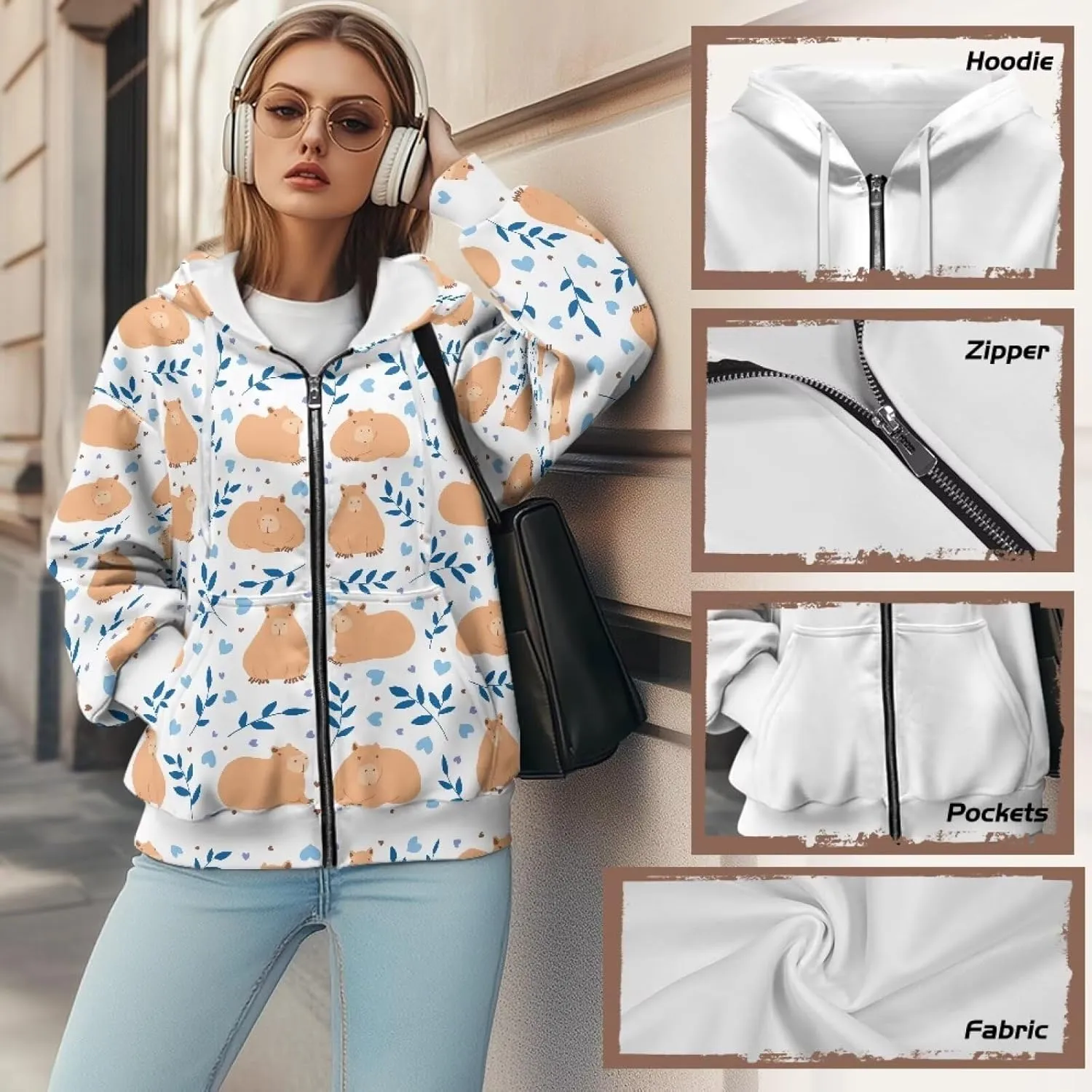 Womens Zip Up Hoodies with Pockets Soft Trendy Sweatshirt Casual Long Sleeve Jackets Fall Fashion Outfits