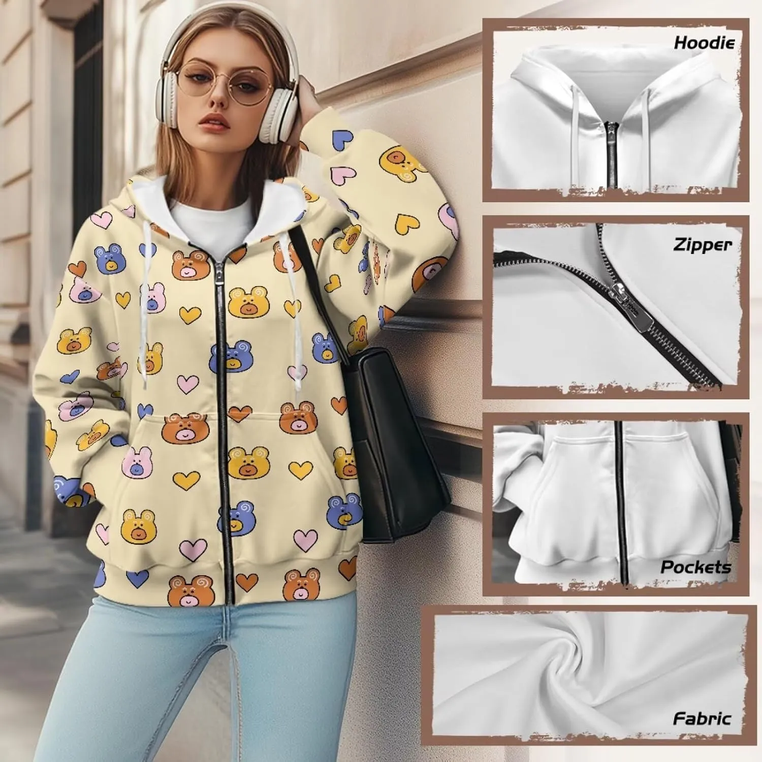 Womens Zip Up Hoodies with Pockets Soft Trendy Sweatshirt Casual Long Sleeve Jackets Fall Fashion Outfits