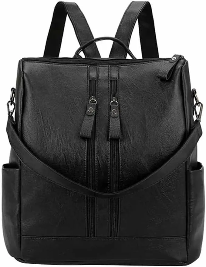 Women'sLeather Backpacks Large Capacity Shoulder Bag Travel