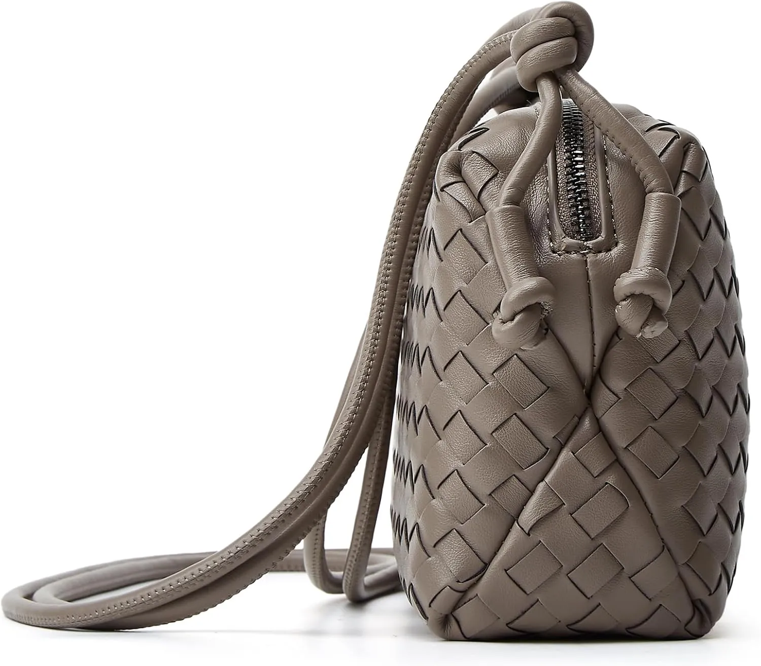 Woven Crossbody Bags for Women: Vegan Leather Purse - Handwoven Small Handbag- Trendy Shoulder Bag