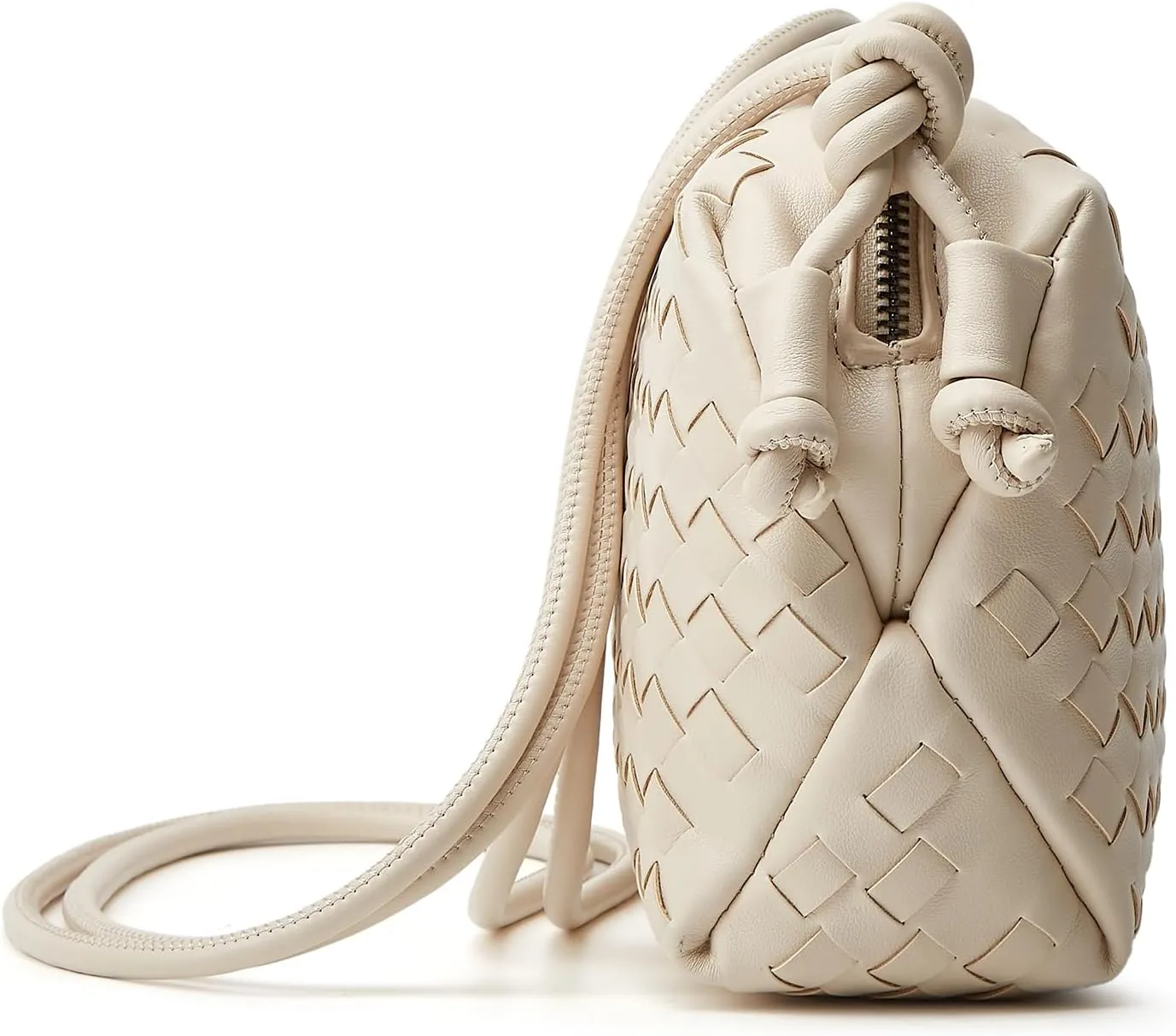 Woven Crossbody Bags for Women: Vegan Leather Purse - Handwoven Small Handbag- Trendy Shoulder Bag