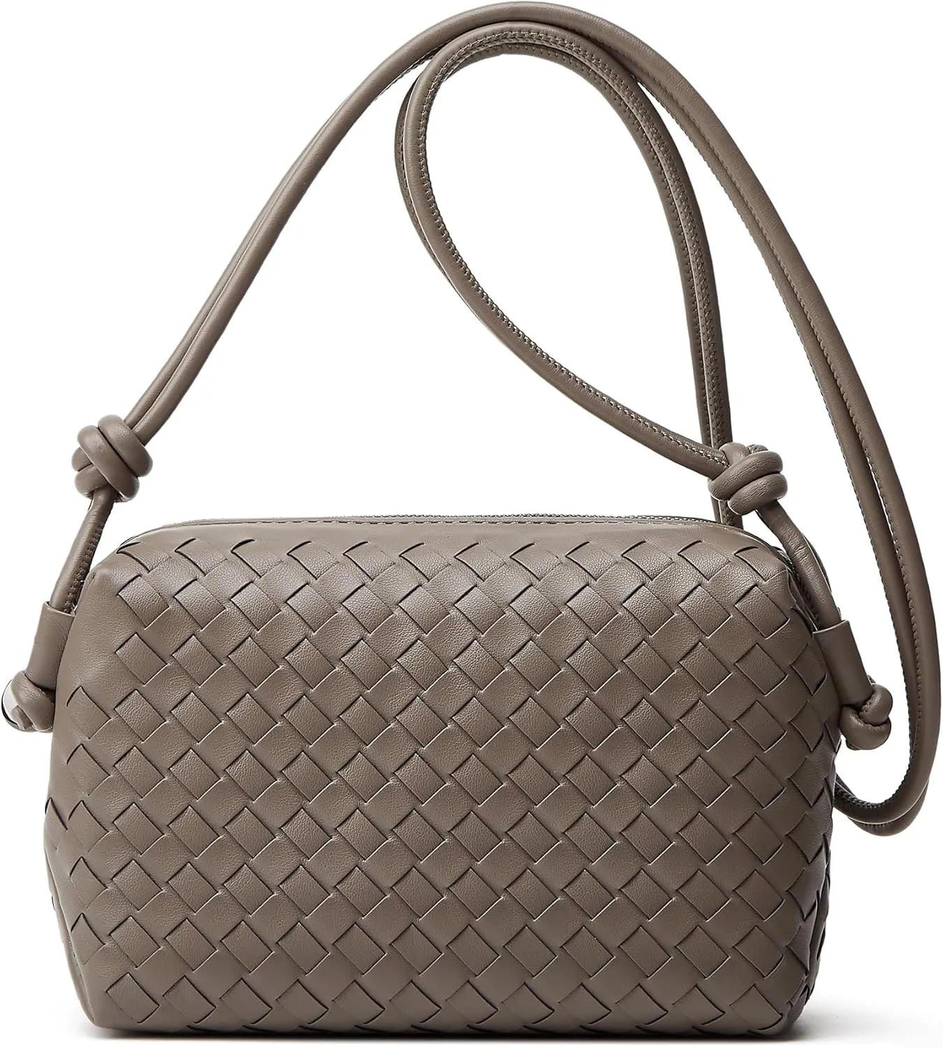 Woven Crossbody Bags for Women: Vegan Leather Purse - Handwoven Small Handbag- Trendy Shoulder Bag