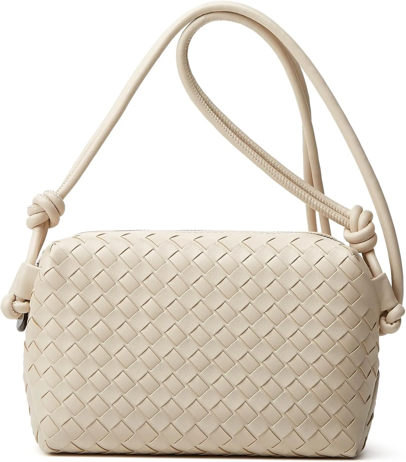 Woven Crossbody Bags for Women: Vegan Leather Purse - Handwoven Small Handbag- Trendy Shoulder Bag