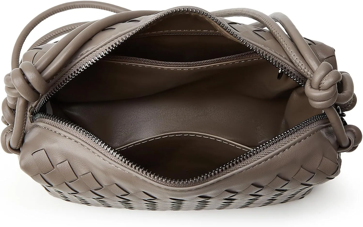 Woven Crossbody Bags for Women: Vegan Leather Purse - Handwoven Small Handbag- Trendy Shoulder Bag