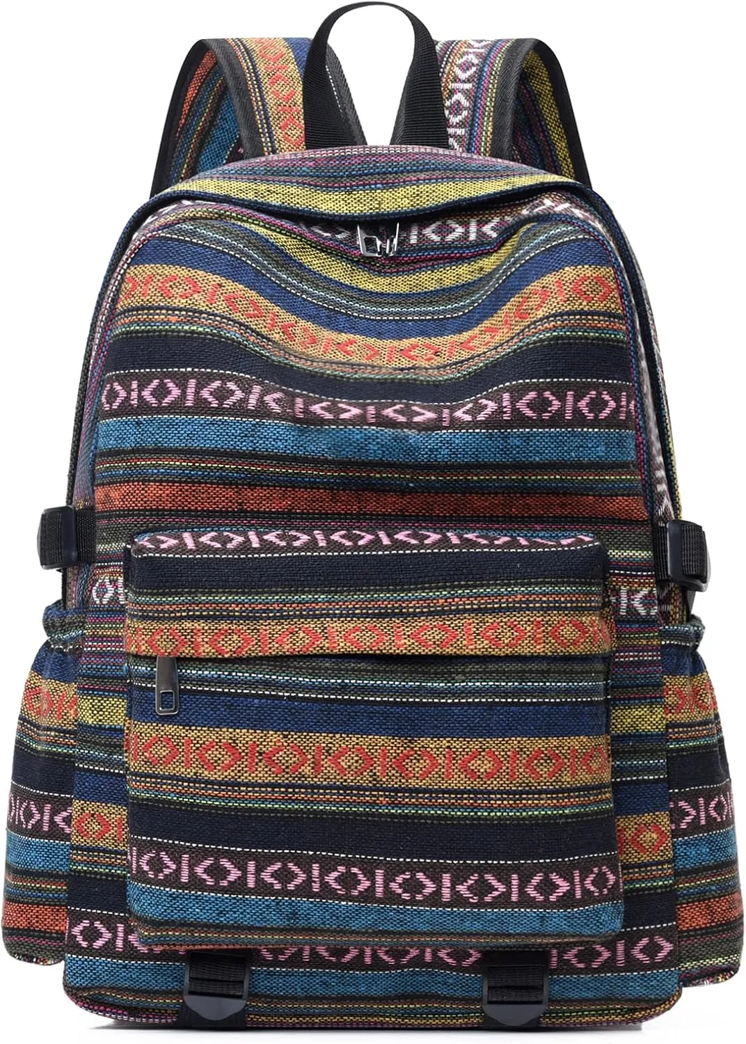 Yaopeing Casual Backpack for Women,Vintage Unique Style Fashion Backpacks Purse, Boho Ethnic Handbag Shoulder Bag,Blue