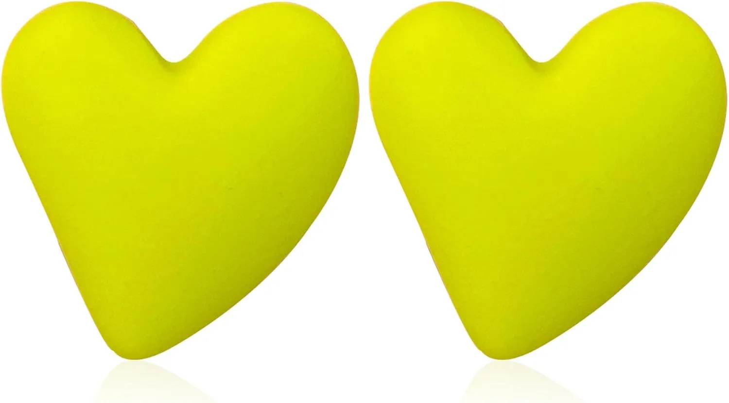 YUNXI Geometric Large Heart Earrings for Women Candy Solid Color Big Love Acrylic Geometric Stud Valentines Day